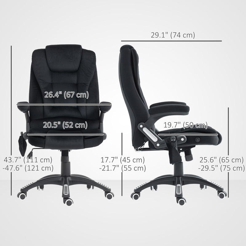 Maverick2 Luxury Executive Chair with Vibration Massage and Reclining - Black Fabric