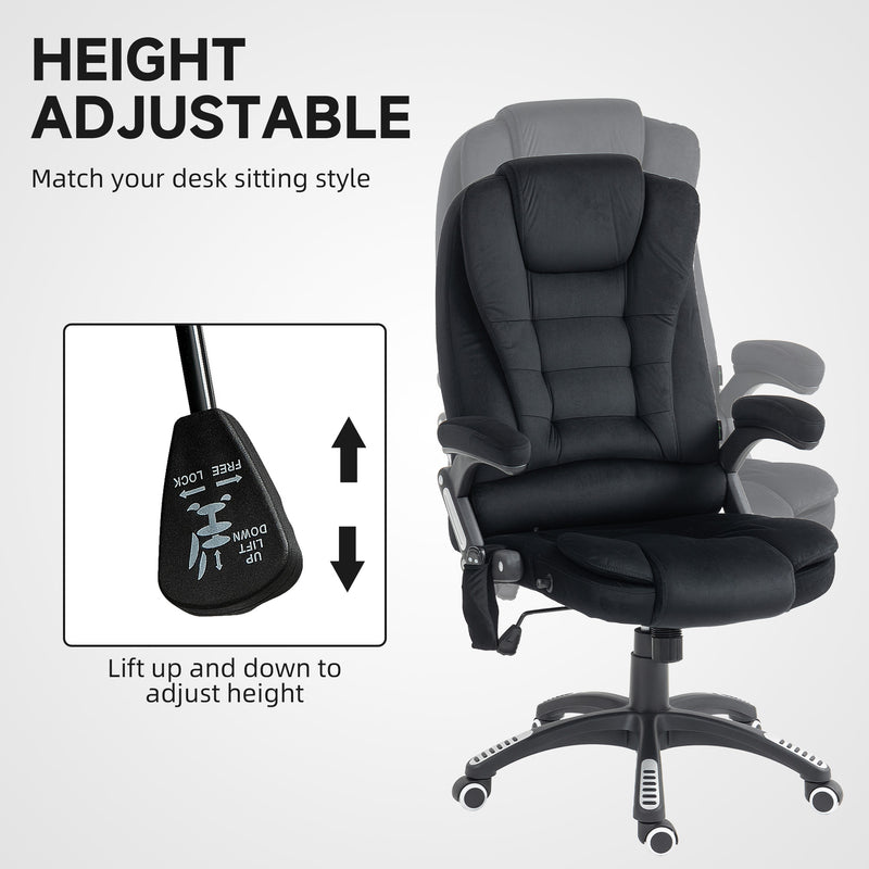 Maverick2 Luxury Executive Chair with Vibration Massage and Reclining - Black Fabric