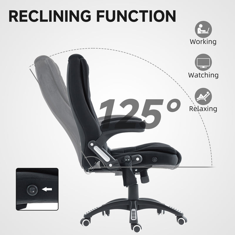 Maverick2 Luxury Executive Chair with Vibration Massage and Reclining - Black Fabric