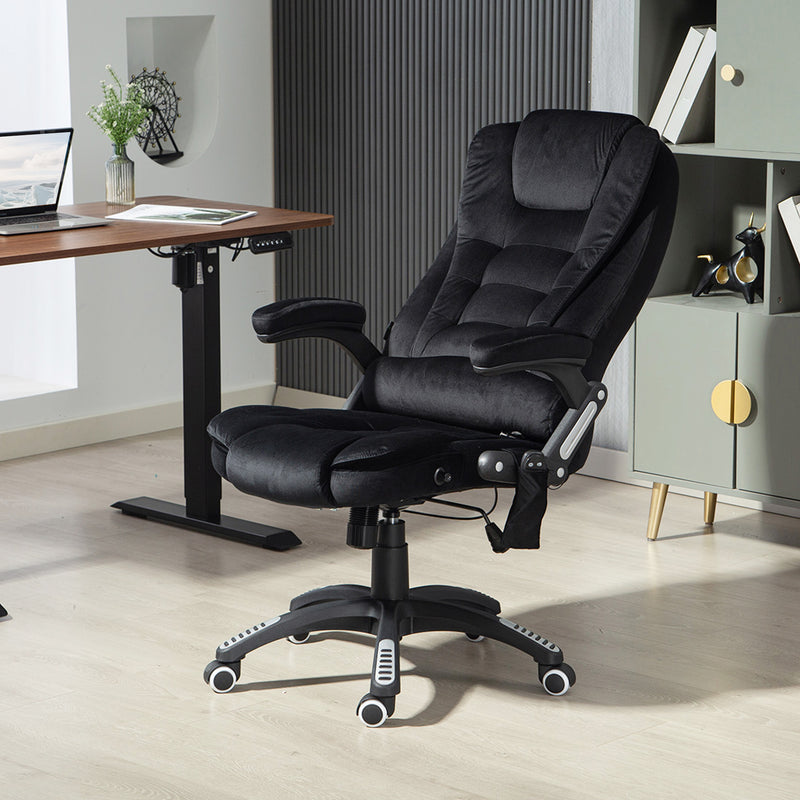 Maverick2 Luxury Executive Chair with Vibration Massage and Reclining - Black Fabric