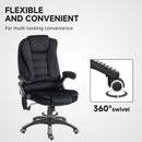 Maverick2 Luxury Executive Chair with Vibration Massage and Reclining - Black Fabric