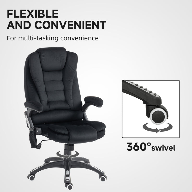 Maverick2 Luxury Executive Chair with Vibration Massage and Reclining - Black Fabric
