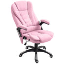 Maverick Luxury Executive Chair with Vibration Massage and Reclining - Pink Fabric