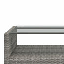 Meadowview Lane 4 Piece Rattan Outdoor Patio Set with Table - Grey