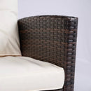 Meadowview Lane 4 Piece Rattan Outdoor Patio Set with Table - Khaki / Brown