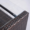 Meadowview Lane 4 Piece Rattan Outdoor Patio Set with Table - Khaki / Brown