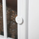 Mini White Freestanding Electric Fireplace Heater with realistic Flame Effect 750W / 1500W Heater