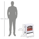 Mini Freestanding Electric Fireplace Heater with 1500W Heater, Realistic glowing Log, White