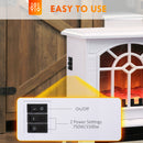 Mini Freestanding Electric Fireplace Heater with 1500W Heater, Realistic glowing Log, White
