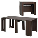 Modu-flex Expandable Dining Table Seats 6 and Converts to Desk - Dark Brown