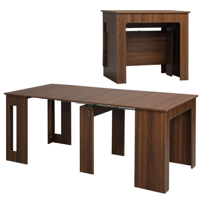 Modu-flex Expandable Dining Table Seats 6 and Converts to Desk - Light Brown
