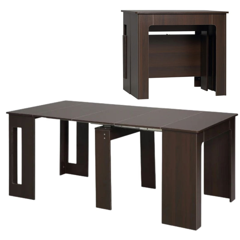 Modu-flex Expandable Dining Table Seats 6 and Converts to Desk - Dark Brown