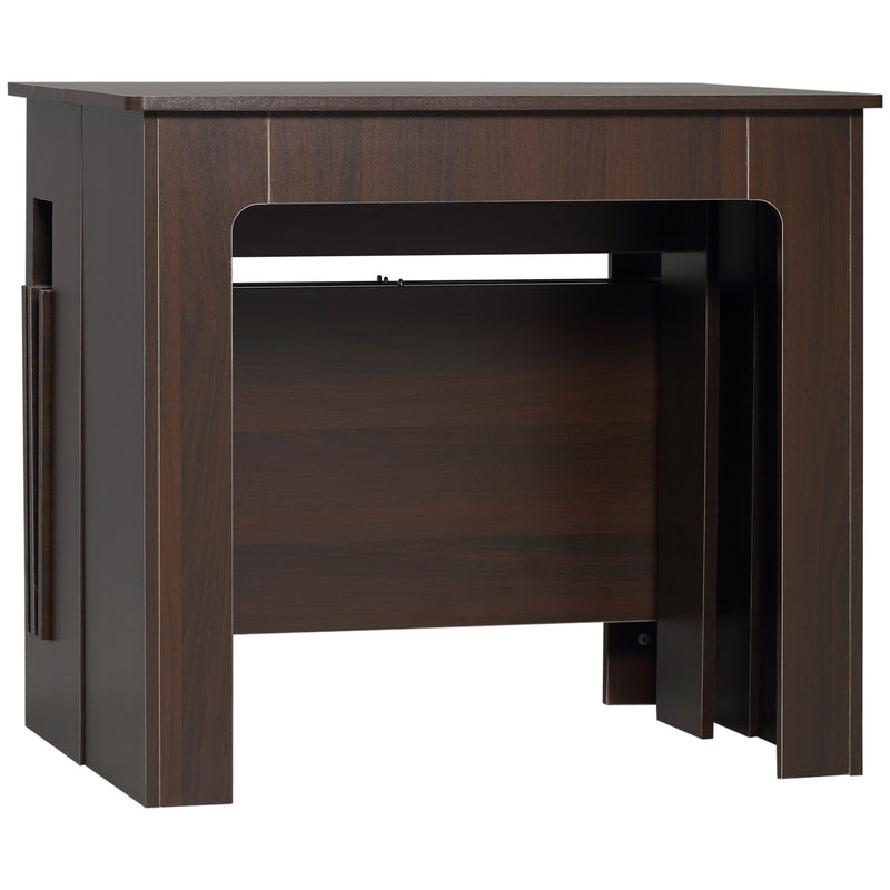 Modu-flex Expandable Dining Table Seats 6 and Converts to Desk - Dark Brown