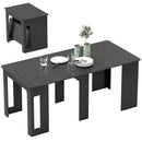 Modu-flex Expandable Dining Table Seats 6 and Converts to Desk - Distressed Black