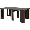 Modu-flex Expandable Dining Table Seats 6 and Converts to Desk - Dark Brown
