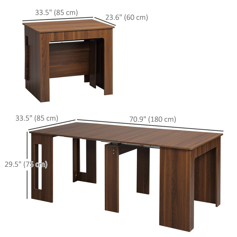 Modu-flex Expandable Dining Table Seats 6 and Converts to Desk - Light Brown