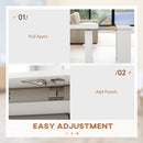 Modu-flex Expandable Dining Table Seats 6 and Converts to Desk - White