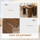 Modu-flex Expandable Dining Table Seats 6 and Converts to Desk - Light Brown