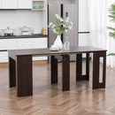 Modu-flex Expandable Dining Table Seats 6 and Converts to Desk - Dark Brown