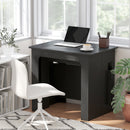 Modu-flex Expandable Dining Table Seats 6 and Converts to Desk - Distressed Black