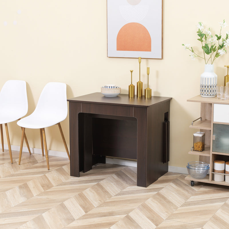 Modu-flex Expandable Dining Table Seats 6 and Converts to Desk - Dark Brown