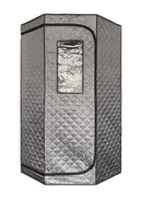 Blisspod Portable Personal Full Body 60 Min Rapid Steam Sauna | Pentagonal | Grey | Powerful 1600 Watts | 3.6L Stronger Steamer | 90X90X190cm