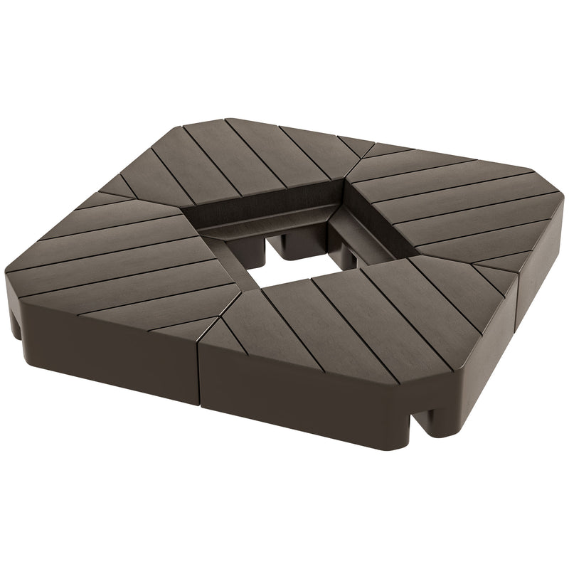Umbrella Base Weights, Offset Patio Umbrella Base Weights 132 lbs Capacity Water, 176 lbs Capacity - Brown Sand - Brown - Seasonal Overstock