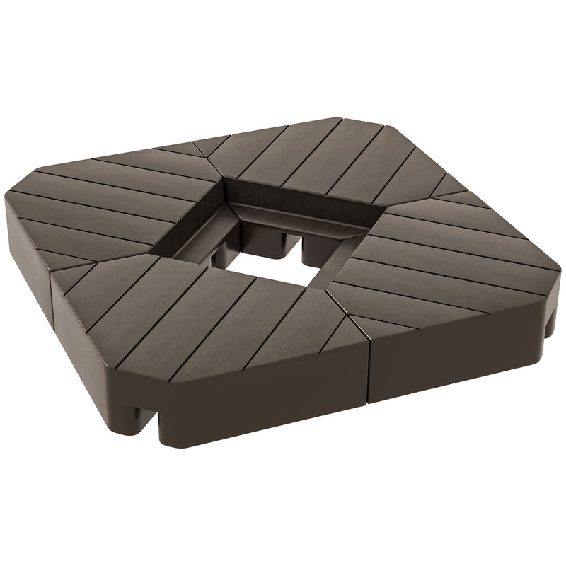 Umbrella Base Weights, Offset Patio Umbrella Base Weights 132 lbs Capacity Water, 176 lbs Capacity - Brown Sand - Brown - Seasonal Overstock
