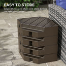 Umbrella Base Weights, Offset Patio Umbrella Base Weights 132 lbs Capacity Water, 176 lbs Capacity - Brown Sand - Brown - Seasonal Overstock