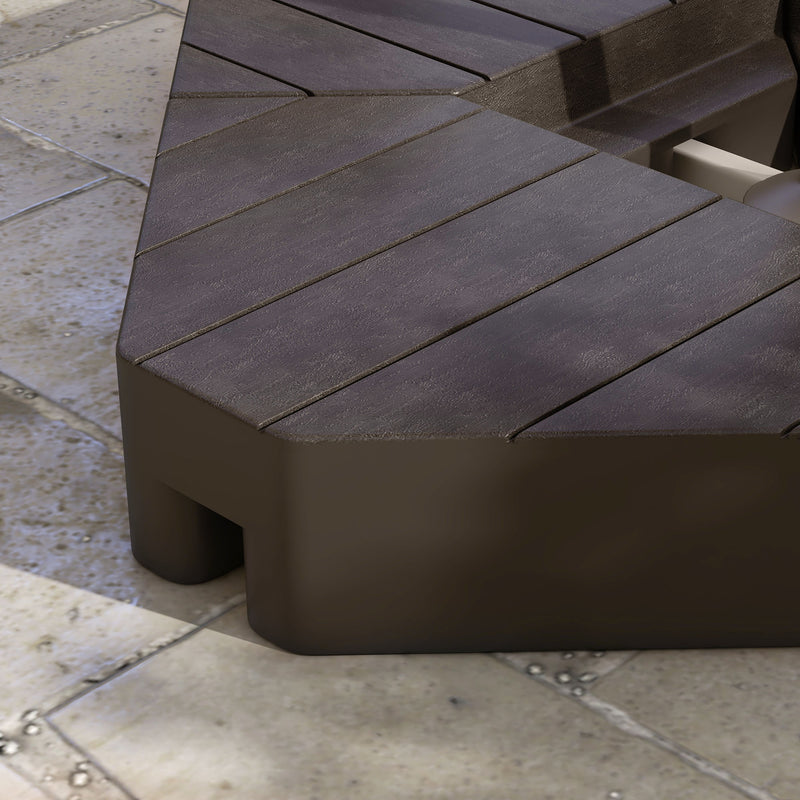 Umbrella Base Weights, Offset Patio Umbrella Base Weights 132 lbs Capacity Water, 176 lbs Capacity - Brown Sand - Brown - Seasonal Overstock