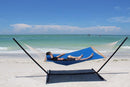 Olefin Double Quilted Hammock with Matching Pillow with 3-Beam Stand