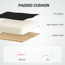 Orlo Point Adjustable Height Wood and PU Leather Desk Chair with Swivel and Wheels - Black