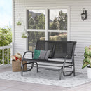 Osumi Bay 2 Seater Patio Swing Bench with Gliding Action, Black