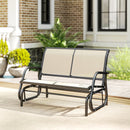 Osumi Bay 2 Seater Patio Swing Bench with Gliding Action, Beige