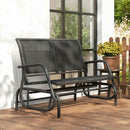 Osumi Bay 2 Seater Patio Swing Bench with Gliding Action, Charcoal