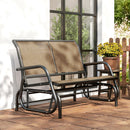Osumi Bay 2 Seater Patio Swing Bench with Gliding Action, Brown