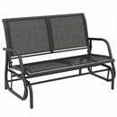 Osumi Bay 2 Seater Patio Swing Bench with Gliding Action, Charcoal
