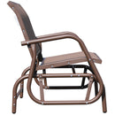 Osumi Bay 2 Seater Patio Swing Bench with Gliding Action, Coffee Brown