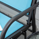 Osumi Bay 2 Seater Patio Swing Bench with Gliding Action, Light Blue