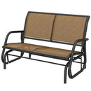 Osumi Bay 2 Seater Patio Swing Bench with Gliding Action, Brown