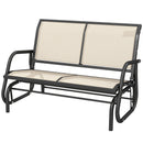 Osumi Bay 2 Seater Patio Swing Bench with Gliding Action, Beige