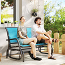 Osumi Bay 2 Seater Patio Swing Bench with Gliding Action, Light Blue