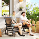 Osumi Bay 2 Seater Patio Swing Bench with Gliding Action, Brown