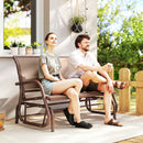 Osumi Bay 2 Seater Patio Swing Bench with Gliding Action, Coffee Brown