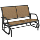 Osumi Bay 2 Seater Patio Swing Bench with Gliding Action, Brown