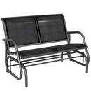 Osumi Bay 2 Seater Patio Swing Bench with Gliding Action, Black