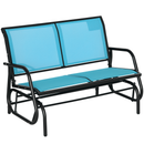 Osumi Bay 2 Seater Patio Swing Bench with Gliding Action, Light Blue