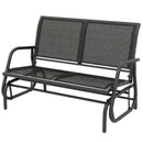 Osumi Bay 2 Seater Patio Swing Bench with Gliding Action, Charcoal
