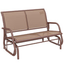 Osumi Bay 2 Seater Patio Swing Bench with Gliding Action, Coffee Brown