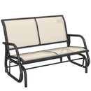 Osumi Bay 2 Seater Patio Swing Bench with Gliding Action, Beige